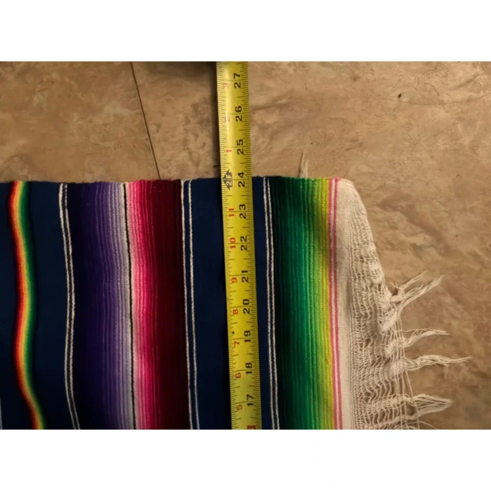Southwestern Unisex Unbranded Mexican Serape Blanket 47x24 Multicolor